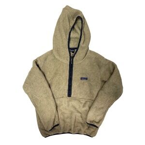 Patagonia Women's Los Gatos Hooded Fleece Pullover Jacket Beige Size L